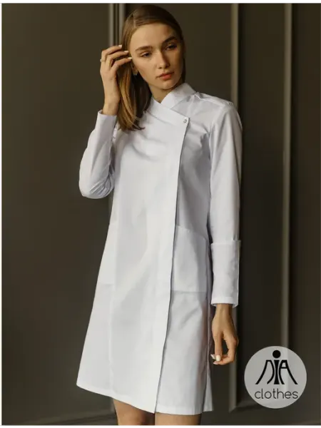 Халат медицинский с потайной застежкой (супат) DiA Clothes
