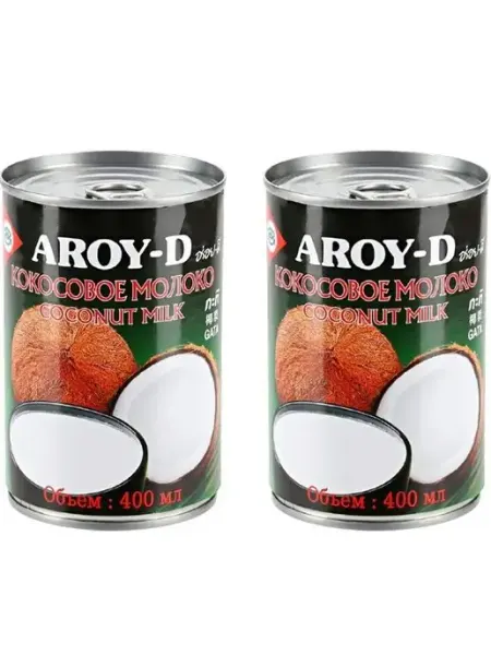 Кокосовое молоко Арой-Д, жирность 17-19%, 400 мл x 2 шт Aroy-D