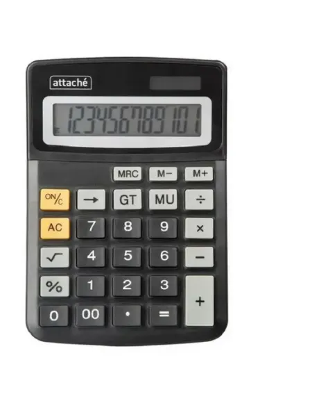 Калькулятор настольный ATC-111-12С 12 разрядный черный Attache