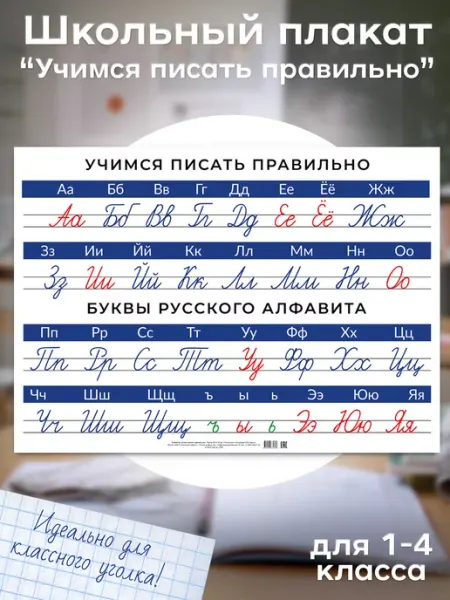 Плакат лента букв для начальной школы 1 сентября БимБиМон