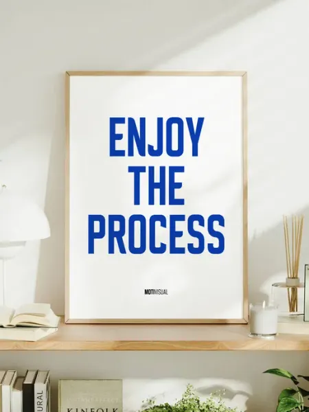 Мотивационный постер с надписью "Enjoy The Process"