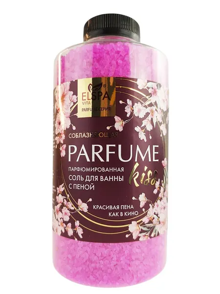 Соль для ванны Elspa Parfume Kiss Соблазняющая, с пеной, 800г