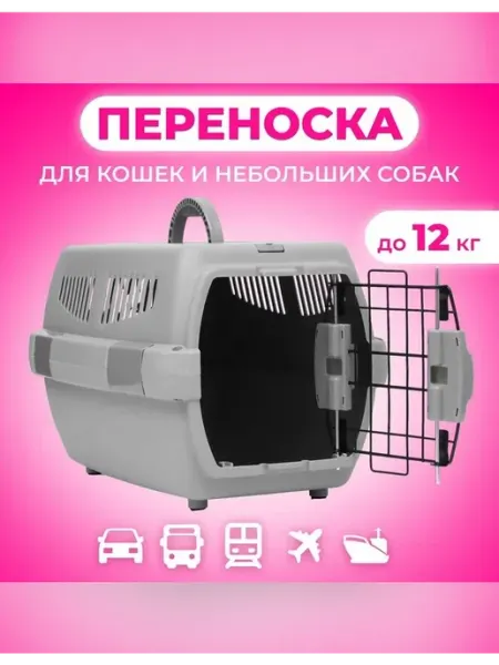 Пижон Комфортная пластиковая переноска для животных