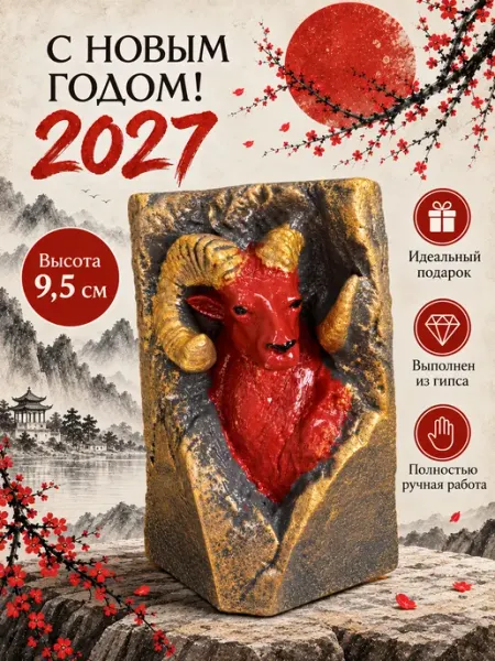 Подарок на новый год 2027 сувенирная статуэтка на удачу SKULPTURA