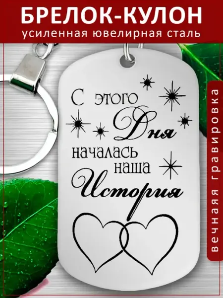 Подвеска Подарок - Наша история с этого дня EvGrav
