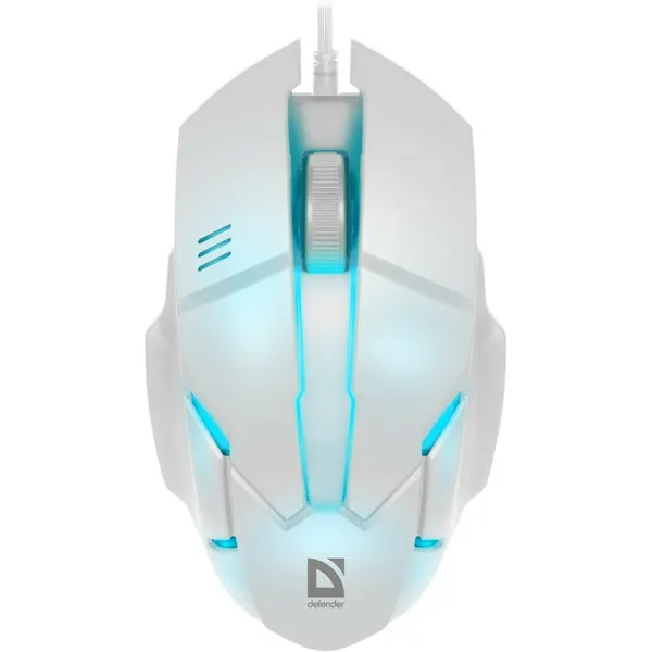 Мышь проводная Host MB-982 7цветов,1000 dpi,белый DEFENDER