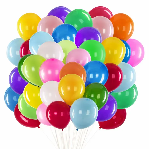 Шары воздушные 25 см, 100 штук, "яркие цвета", ассорти, BRAUBERG KIDS, 591873