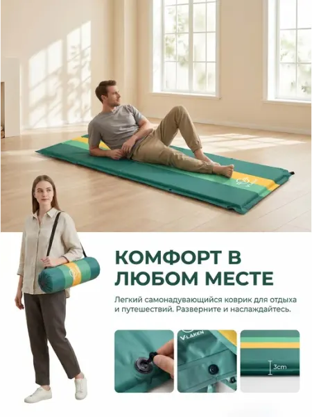 Самонадувающийся коврик для кемпинга