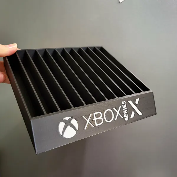 Подставка для картриджей Xbox Series X черная с белой надписью для 11 игр