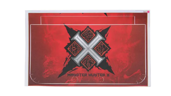 Виниловая наклейка для приставки Nintendo 3DS LL Monster Hunter X Red