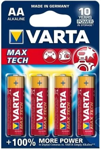 Батарейка AA щелочная Varta LR6-4BL Longlife Max Power (Max Tech 4706) в блистере 4шт.