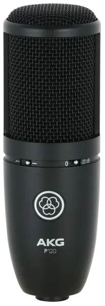 Студийный микрофон AKG, P120, конденсаторный, настольный, крепление на стойку, черный