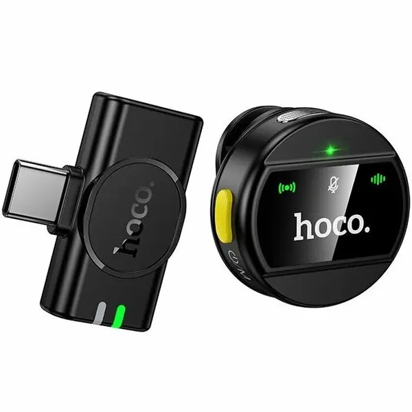 Микрофон беспроводной магнитный Hoco L21 USB-C, чёрный