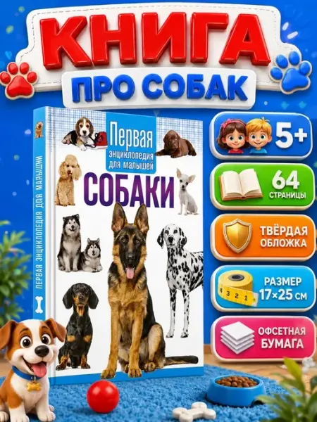 Собаки. Первая энциклопедия для малышей Владис