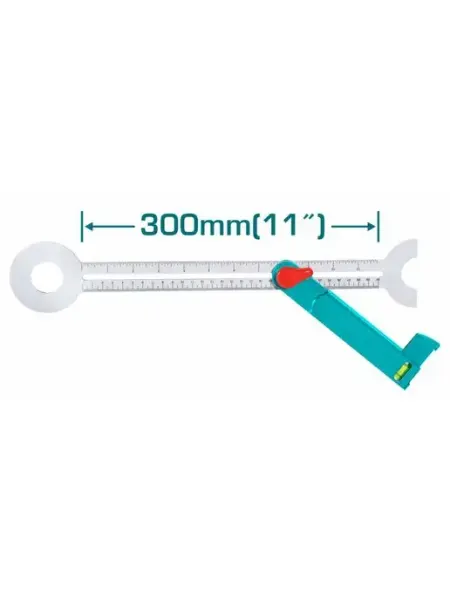 Малка-угломер строительный угольник с гидро-уровнем 30 см TOTAL tools