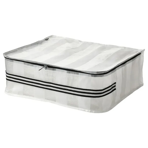 Кофр для хранения IKEA GORSNYGG, сумка для хранения, белый/прозрачный, 55x49x19 см
