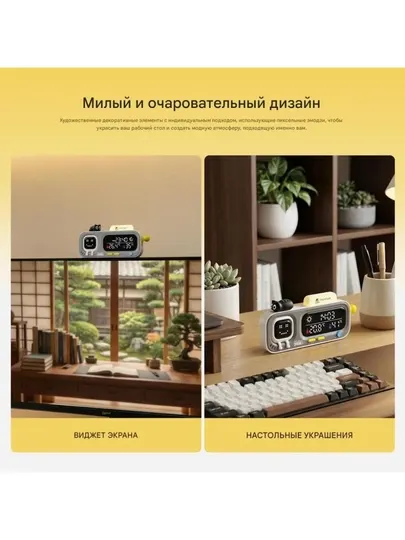 Умный термометр гигрометр AtuMan MOOD A часы с будильником и индикатором занятости - Термометры, барометры