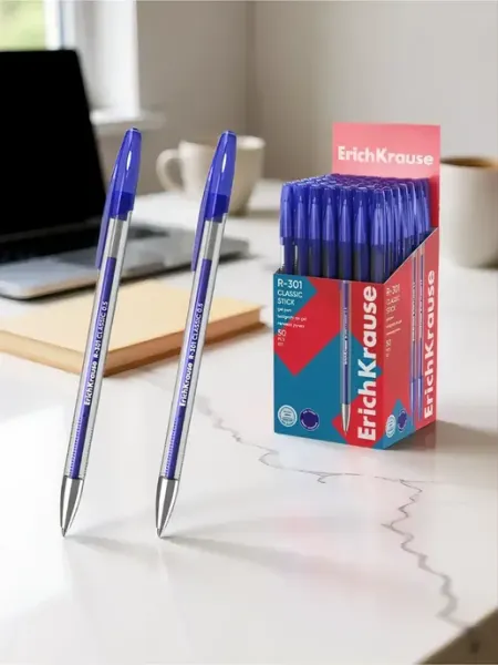 Ручка гелевая Gel Stick Classic 0.5, чернила синие (2 шт) ErichKrause