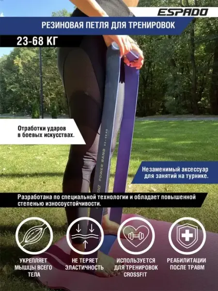Espado Петля для подтягивания фитнеса 23-68 кг