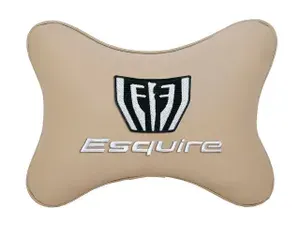 Подушка на подголовник автомобильная бежевая экокожа TOYOTA Esquire