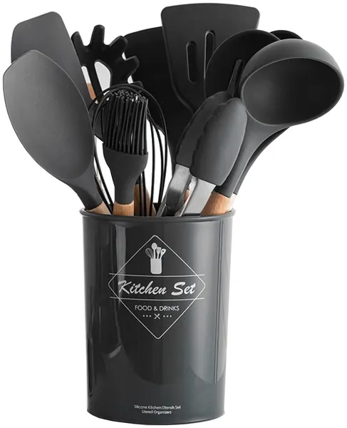 Набор навесок Kitchen Set силикон (12 шт.) черный