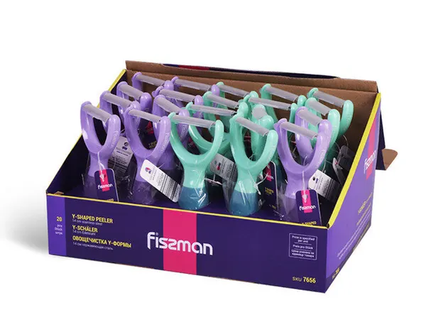 7656 FISSMAN Овощечистка - нож для чистки кожуры Y-формы 14см (нерж. сталь)