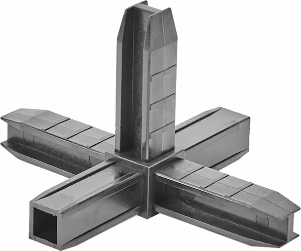 Коннектор 5 для профилей 15x15 мм пластик черный