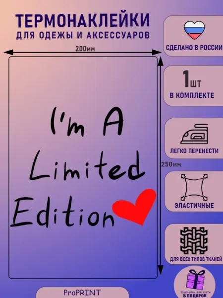 Термонаклейка надпись на одежду