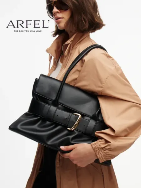 Сумка тоут на плечо большая эко кожаная А4 Талия ARFEL'