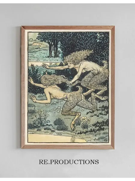 Re.productions Постер Les Petites Faunesses - Eugène Grasset