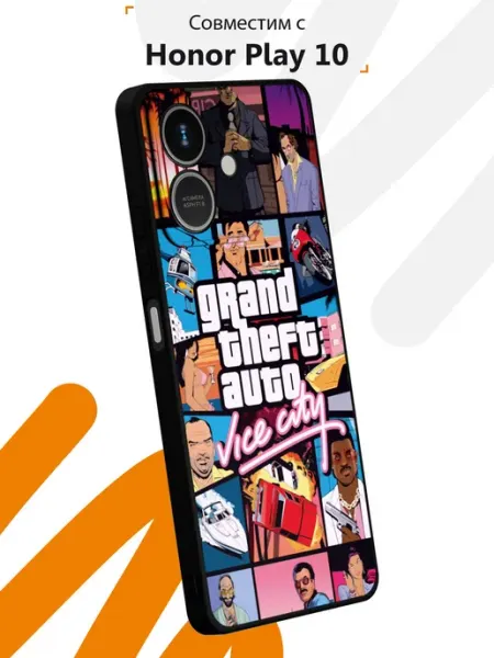Чехол на Honor Play 10 с принтом Vice city Мобилиус