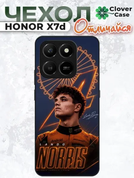 Чехол на Honor X7D F1 Ландо Норрис CloverCase
