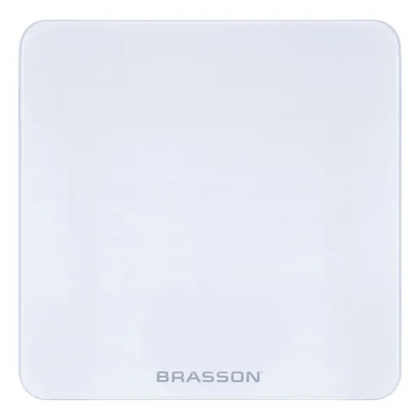 Весы напольные BRASSON (брассон) FS-28С, 28x28 см, электронные, LED-дисплей, до 180 кг, стекло, белые, 458448