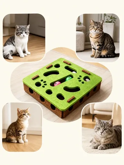 Игрушка с шариками для кошек интерактивная - Когтеточки и игровые комплексы