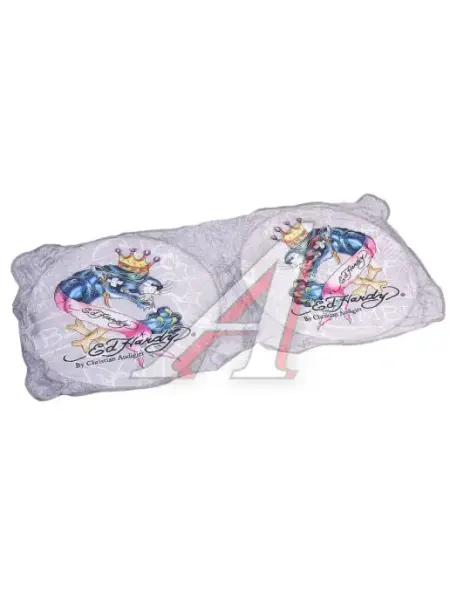 Шторка автомобильная для лобового стекла 144х66см светоотр ! ED HARDY