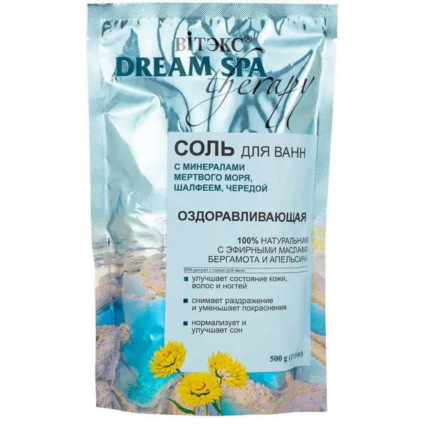 Витэкс spa therapy соль для ванн оздоравливающая/ солью мертв. моря, шалф-м, черед. и аромамасл,500 г.
