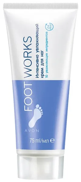 AVON Footworks Интенсивно увлажняющий крем для ног, 75 мл Эйвон