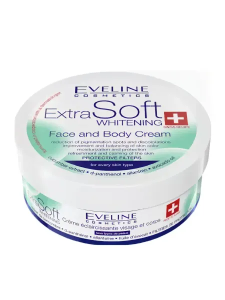 EVELINE Крем для лица и тела отбеливающий Extra Soft Whitening 200мл
