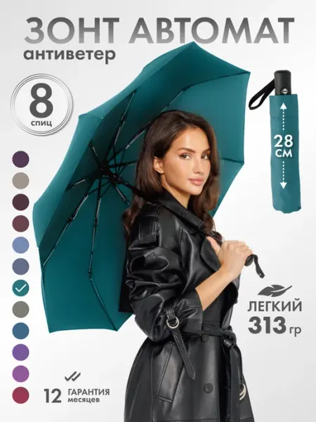Зонт автомат легкий антиветер Umbrella World