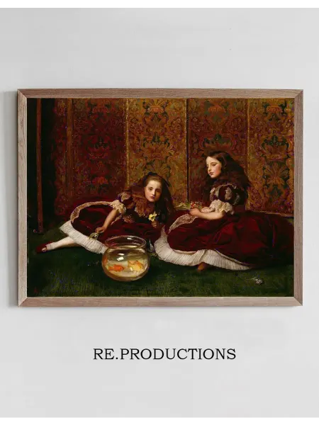 Re.productions Постер Leisure Hours - Sir John Everett Millais