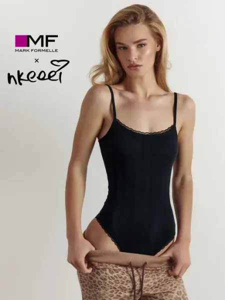 Боди MF x nkeeei кружевное на лямках Mark Formelle