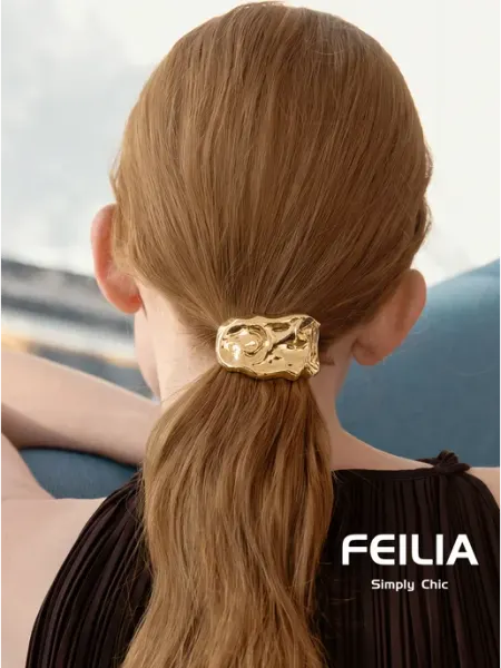 Резинки для волос с металлическим украшением FEILIA