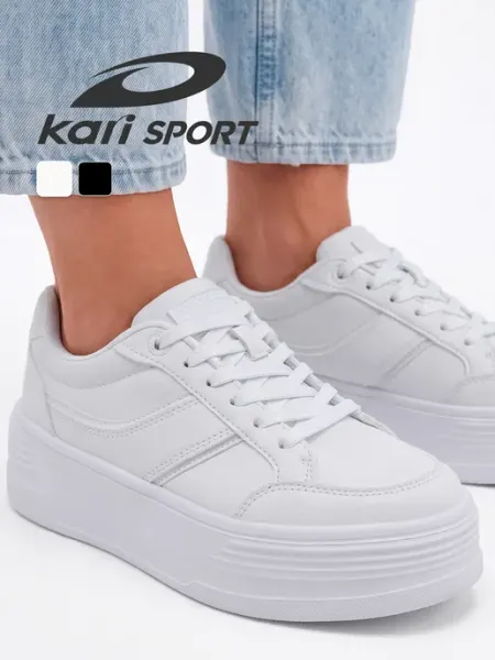 Кеды женские на платформе белые Kari