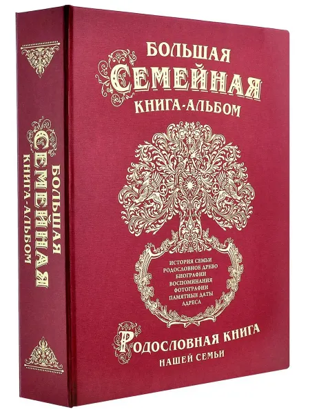 Evgenius-M Родословная книга "Классика" картон бордовая