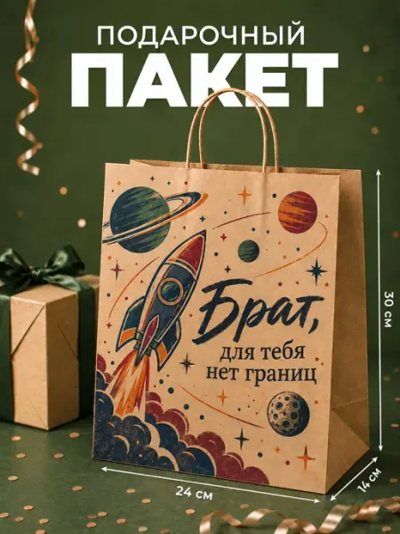 Подарочный пакет для брата на день рождения K&O Chocolate