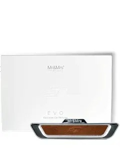 Mr&Mrs Fragrance Корпус ароматизатора для автомобиля EVO КОРИЧНЕВАЯ КОЖА в подарочной коробке