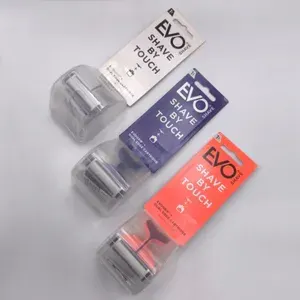 EvoShave Набор Безопасных бритва "Shave by Touch" Белая Синяя Красная
