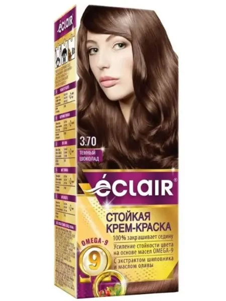 Eclair Стойкая крем-краска для волос Темный шоколад 3.70