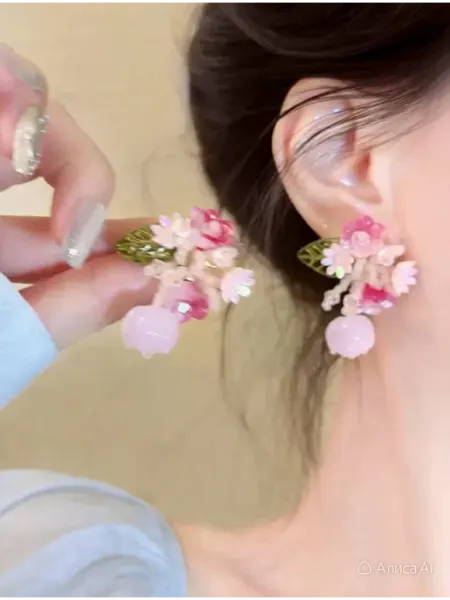 Серьги бижутерия бисер Femininity