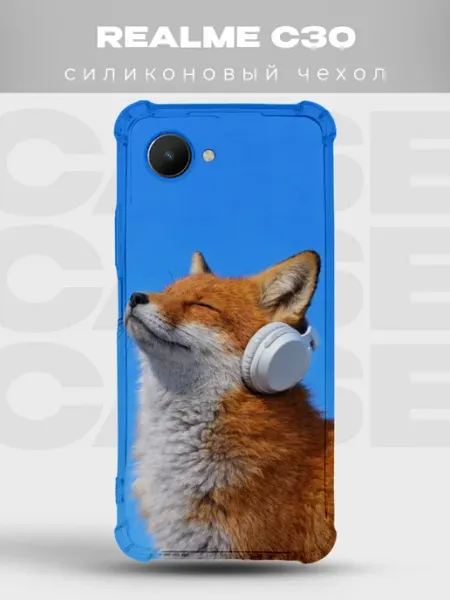 Чехол на Realme C30 Лисы PRINTberries